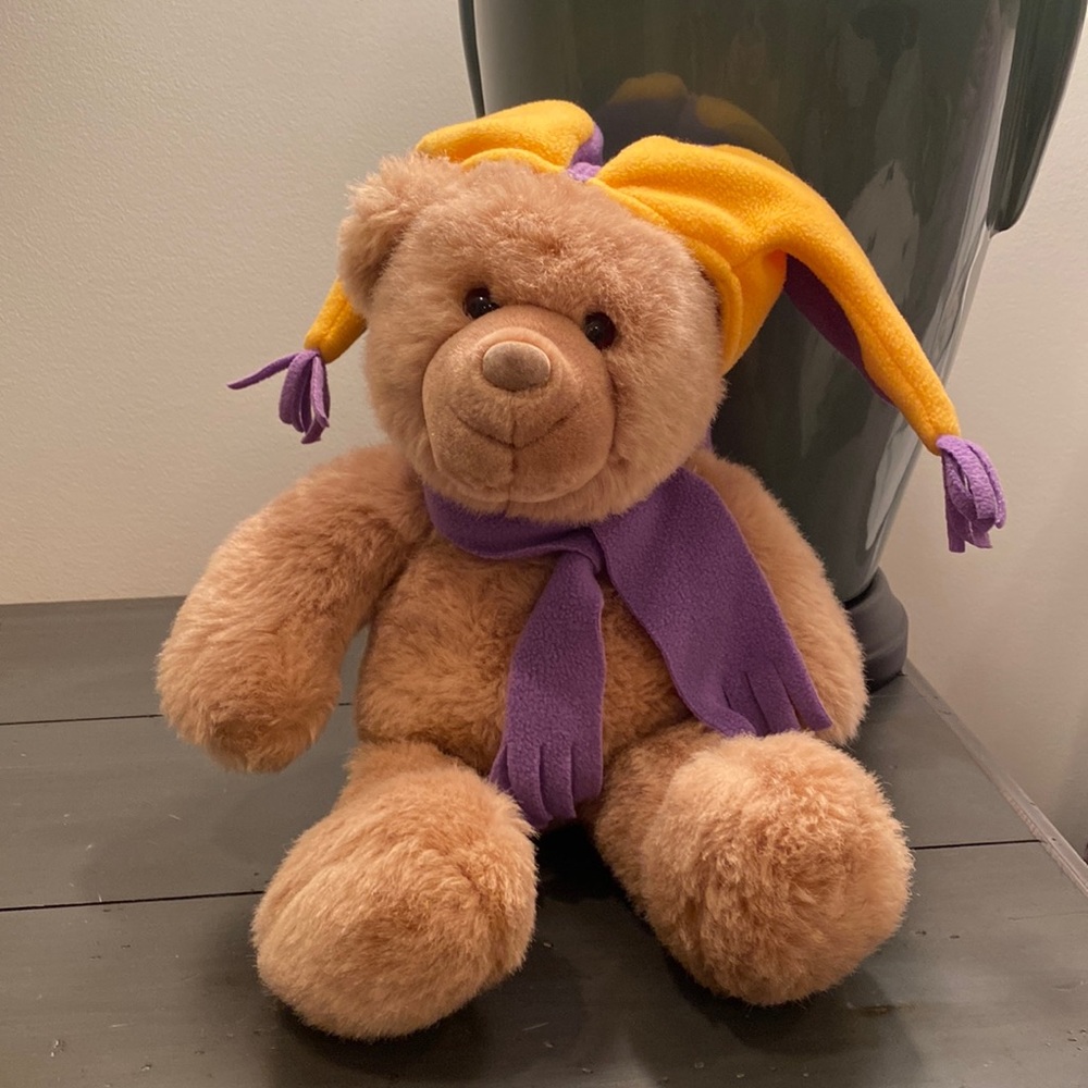 Gund Vintage 1986 Teddy Bear Heads & Tales by Gund Jester Bear